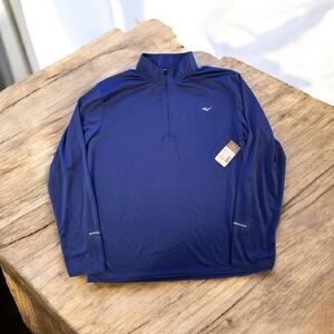 🆕️Everlast Men's Blue Quarter-Zip Run Long Slevees Shirt Size XL